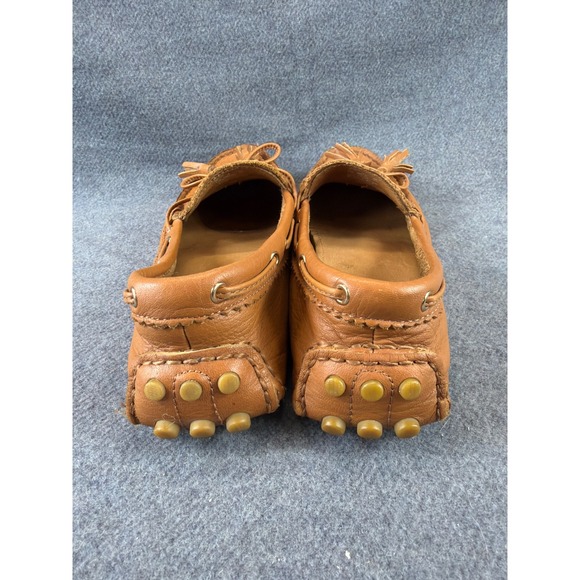 Coach Nadia Driving Moccasins Women 8.5B Tan Leather Tassel Loafers A0954 - Picture 4 of 8